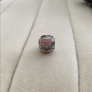PANDORA pink heart charm
